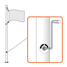 Flagpole WINCH system