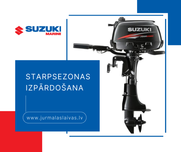 Suzuki laivu dzinēju izpārdošana